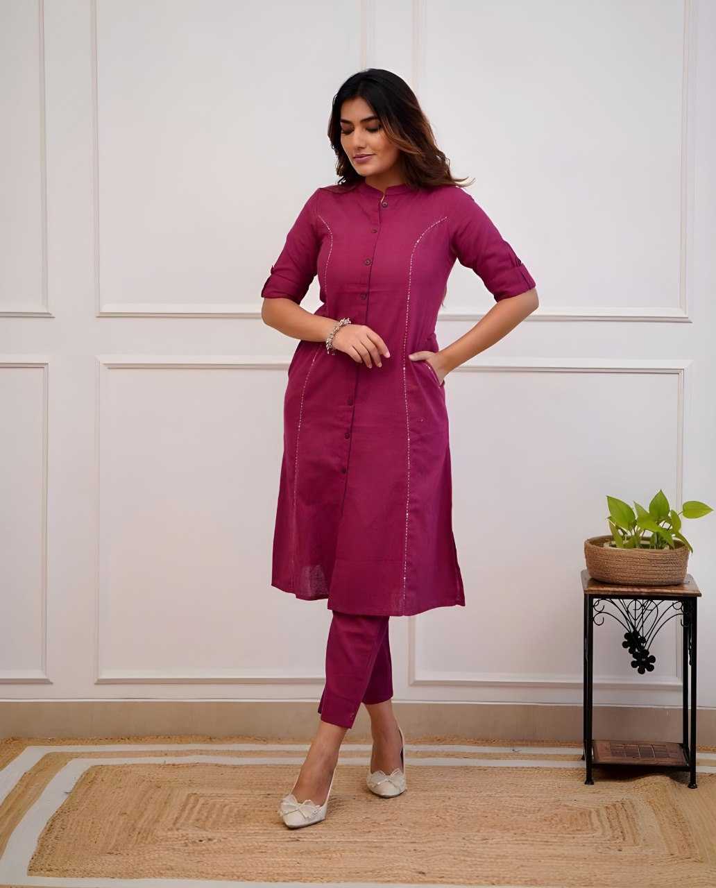 Cotton \ Western Wears Festive Collection Cotton Kurti With Bottom